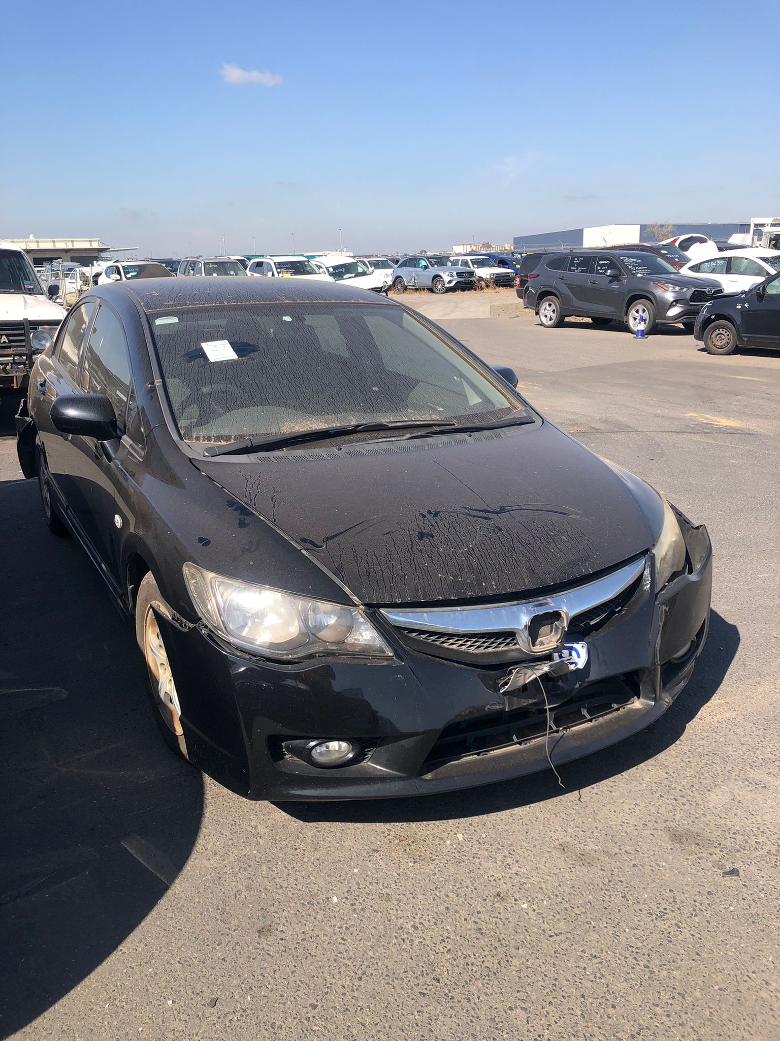 Sell My Scrap Car Deanside VIC 1 Dark sedan with front-end damage
